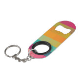 抽象的で幾何学的なパターン キーホルダー栓抜き (正面アングル)