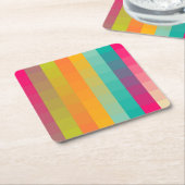 抽象的で幾何学的なパターン スクエアペーパーコースター (アングル)