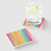 抽象的で幾何学的なパターン ストーンコースター (横)