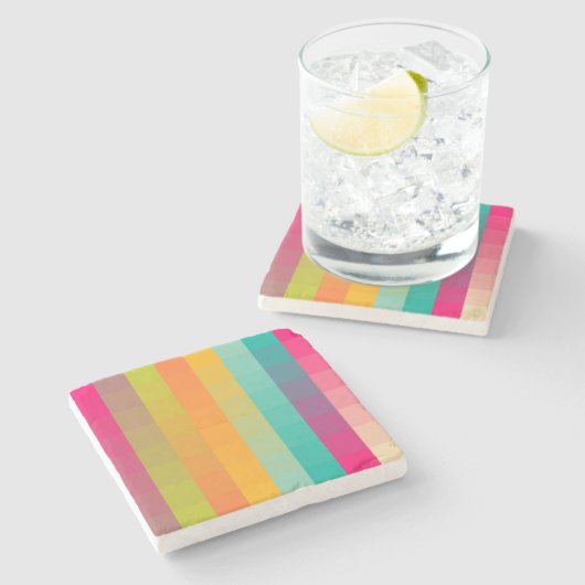 抽象的で幾何学的なパターン ストーンコースター (横)