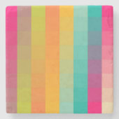 抽象的で幾何学的なパターン ストーンコースター (正面)