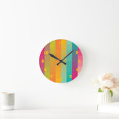 抽象的で幾何学的なパターン ラウンド壁時計 (ホーム)