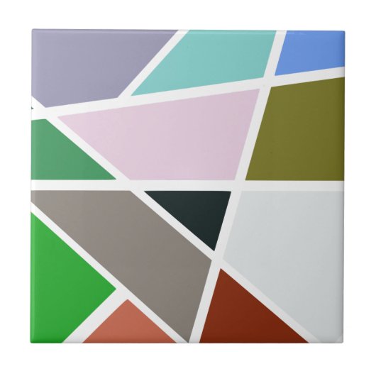 抽象的で幾何学的なパターン-世紀半ば、50年代 タイル (正面)