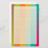 抽象的で幾何学的なパターン 便箋 (正面/裏面)