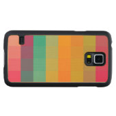 抽象的で幾何学的なパターン CarvedメープルGalaxy S5スリムケース (正面(横))