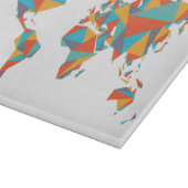 抽象的で幾何学的な世界地図 カッティングボード (角)