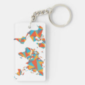 抽象的で幾何学的な世界地図 キーホルダー (裏面)