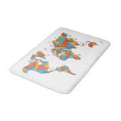 抽象的で幾何学的な世界地図 バスマット (アングル)