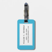 抽象的で幾何学的な世界地図 ラゲッジタグ (裏面縦)