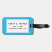 抽象的で幾何学的な世界地図 ラゲッジタグ (裏面横)