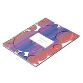 抽象的で幾何学的な円3dの質。 名前 ノートブック (左側)