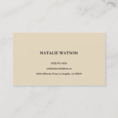 抽象的で幾何学的な形のモダンなミニマリスト2 名刺 (裏面)