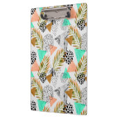 抽象的で幾何学的な熱帯葉パターン クリップボード (左)