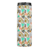 抽象的で幾何学的な熱帯葉パターン タンブラー (裏面)