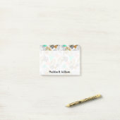 抽象的で幾何学的な熱帯葉パターン ポストイット (デスク上)