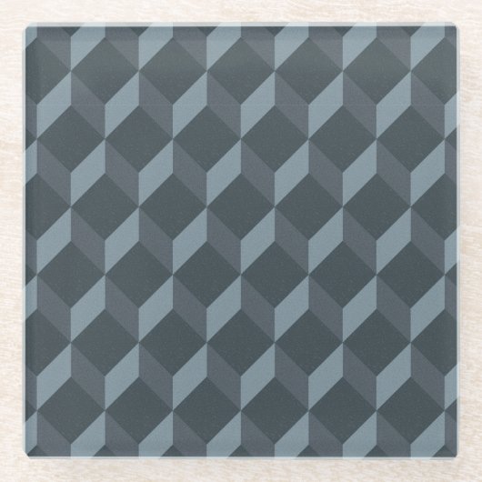 抽象的で幾何学的な背景パターン ガラスコースター (正面)