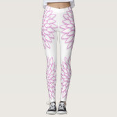 抽象的で幾何学的な花 レギンス (正面)