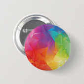 抽象的で幾何学的な虹ボタン 缶バッジ (正面&裏面)