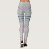 抽象的で幾何学的な金属質 レギンス (裏面)