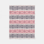 抽象的で幾何学的なbohoのスタイルパターン フリースブランケット (正面)