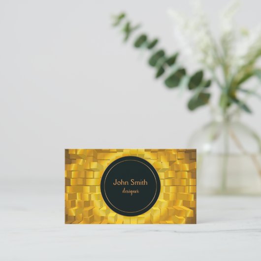 抽象的で幾何学的なpoligonalの質 名刺 (スタンド正面)