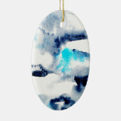 抽象的で明るい水彩画の色彩の鮮やかな質 セラミックオーナメント (右)