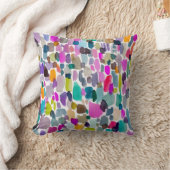 抽象的で明るい水彩画色のパーティーパターン クッション (ブランケット)