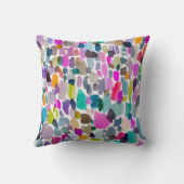 抽象的で明るい水彩画色のパーティーパターン クッション (裏面)