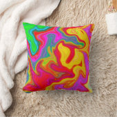 抽象的で明るくカラフルなパターン クッション (ブランケット)