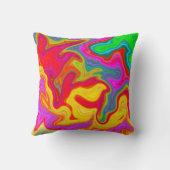 抽象的で明るくカラフルなパターン クッション (裏面)