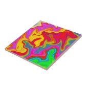 抽象的で明るく色彩豊かなパターン タイル (側面)