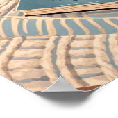 抽象的で暖かく、居心地の良いボヘミアンスタイル ポスター (角)