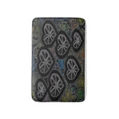 抽象的で暗いハート バスマット (正面縦)