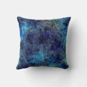 抽象的で深く豊富な宝石は青い装飾用クッションを着色します クッション (裏面)