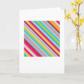 抽象的で芸術品を気取ったな挨拶状-対角線は縞で飾ります カード (黄色い花)