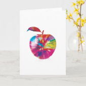 抽象的で芸術品を気取ったな挨拶状-着色されたApple カード (黄色い花)