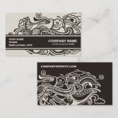 抽象的で芸術的なデザイン 名刺 (正面/裏面)