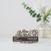 抽象的で芸術的なデザイン 名刺 (スタンド正面)