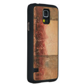 抽象的で赤い景色 CarvedメープルGalaxy S5スリムケース (右)