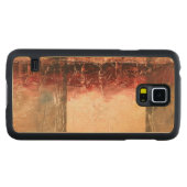 抽象的で赤い景色 CarvedメープルGalaxy S5スリムケース (正面(横))