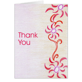 抽象的で赤い花の結婚式招待状