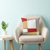 抽象的で赤い金ゴールドおよび灰色 クッション (椅子)