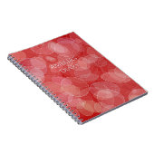 抽象的で赤い《写真》ぼけ味の効果の質。 テキスト ノートブック (右側)