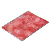 抽象的で赤い《写真》ぼけ味の効果の質。 テキスト ノートブック (左側)