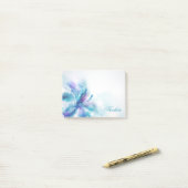 抽象的で青いハイビスカス4x3 ポストイット (デスク上)