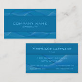 抽象的で青い名刺 名刺 (正面/裏面)