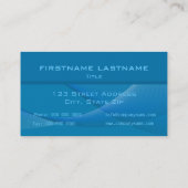 抽象的で青い名刺 名刺 (裏面)