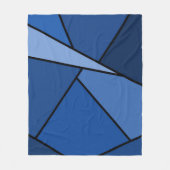 抽象的で青い多角形 フリースブランケット (正面)
