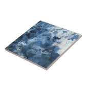 抽象的で青い水彩画の背景 タイル (側面)