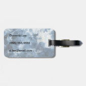 抽象的で青い水彩画の背景 ラゲッジタグ (裏面横)